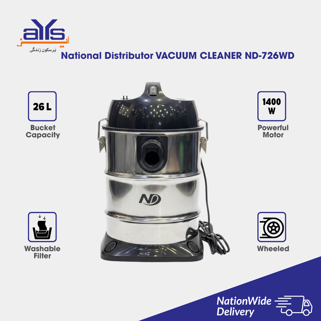 NATIONAL DISTRIBUTER WET & DRY DRUM VACUUM CLEANER ND-726WD